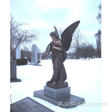 Decoração escultura de Bronze estátua de anjo para venda